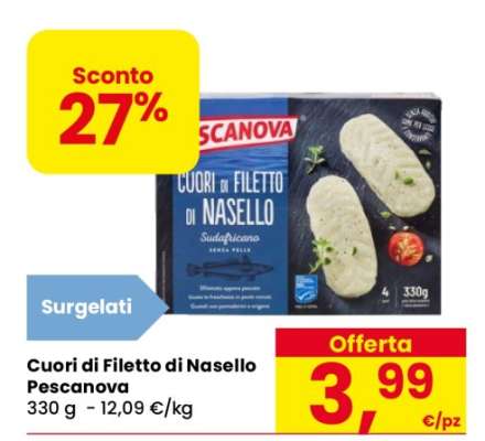 Cuori di Filetto di Nasello Pescanova