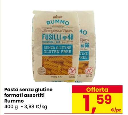 Pasta senza glutine formati assortiti