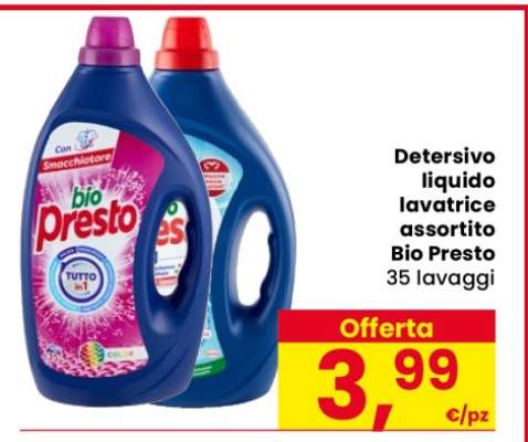 Detersivo liquido lavatrice assortito Bio Presto