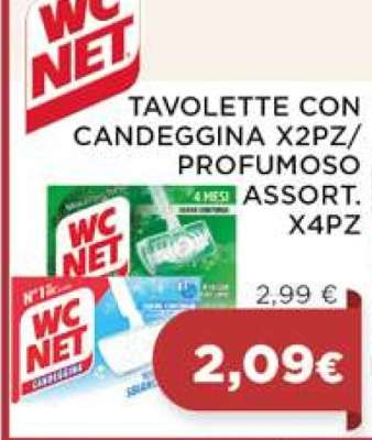 WC NET TAVOLETTE CON CANDEGGINA X2PZ/ PROFUMOSO ASSORT. X4PZ