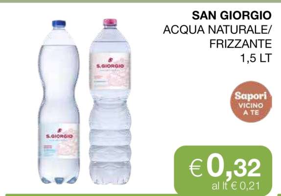 SAN GIORGIO ACQUA NATURALE/FRIZZANTE 1,5 LT
