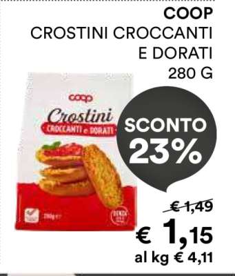 COOP Crostini croccanti e dorati 280 g