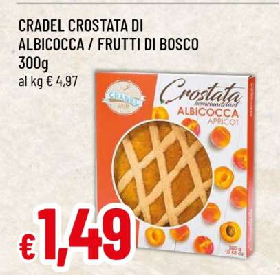 CRADEL CROSTATA DI ALBICOCCA / FRUTTI DI BOSCO 300g