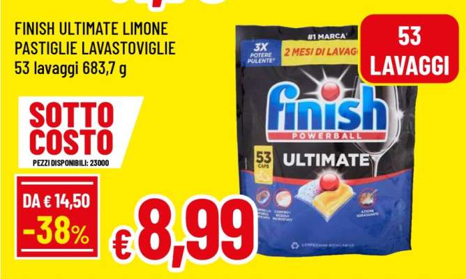 FINISH ULTIMATE LIMONE PASTIGLIE LAVASTOVIGLIE