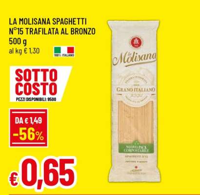 LA MOLISANA SPAGHETTI N°15 TRAFILATA AL BRONZO