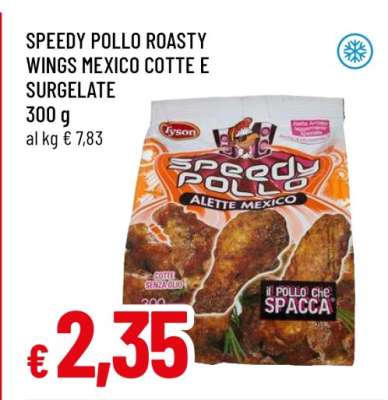 SPEEDY POLLO ROASTY WINGS MEXICO COTTE E SURGELATE