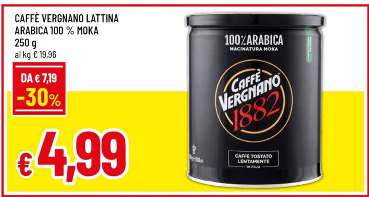 CAFFÈ VERGNANO LATTINA ARABICA 100% MOKA