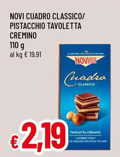 NOVI CUADRO CLASSICO/PISTACCHIO TAVOLETTA CREMINO