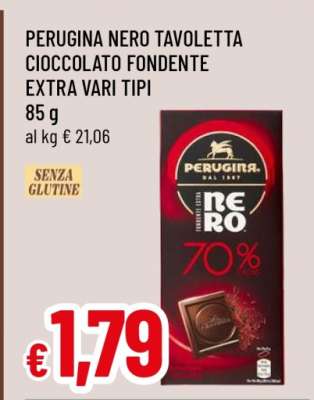 PERUGINA NERO TAVOLETTA CIOCCOLATO FONDENTE EXTRA VARI TIPI