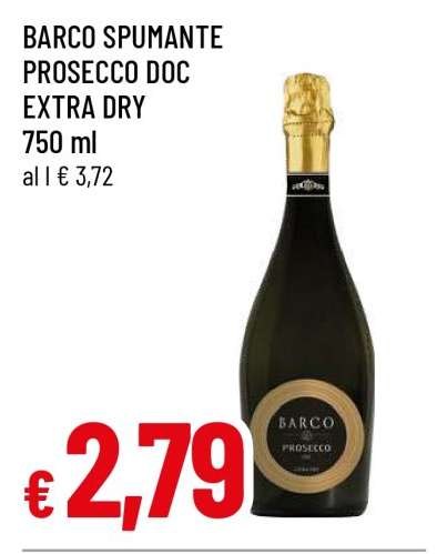 BARCO SPUMANTE PROSECCO DOC EXTRA DRY