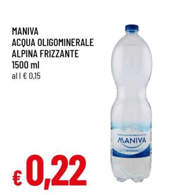 MANIVA ACQUA OLIGOMINERALE ALPINA FRIZZANTE
