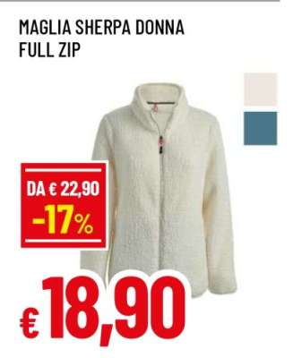 MAGLIA SHERPA DONNA FULL ZIP