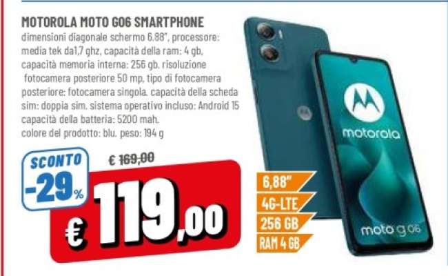 MOTOROLA MOTO G06 SMARTPHONE