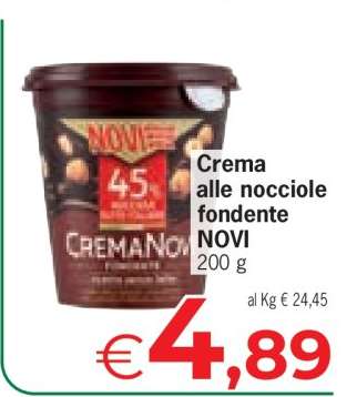 Crema alle nocciole fondente NOVI