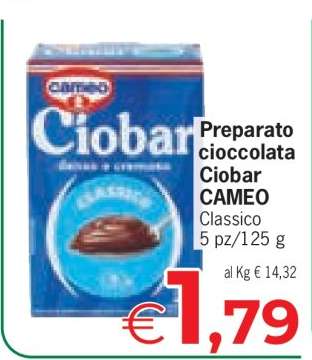 Preparato cioccolata Ciobar CAMEO