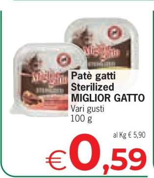 Patè gatti Sterilized MIGLIOR GATTO