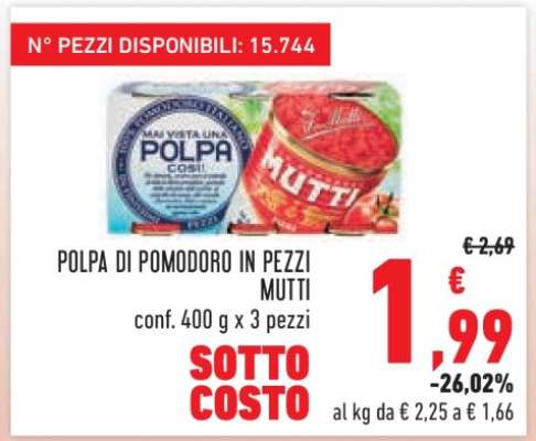 Polpa di Pomodoro in Pezzi Mutti