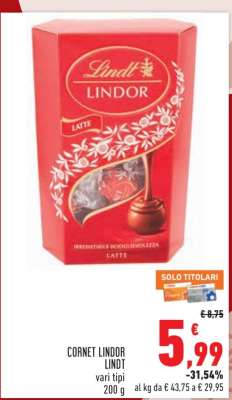Cornet Lindor Lindt