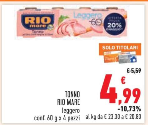 Tonno Rio Mare leggero