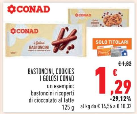 BASTONCINI, COOKIES I GOLOSI CONAD