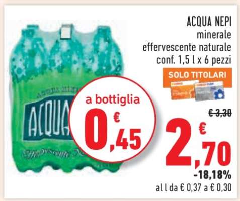 ACQUA NEPI minerale effervescente naturale