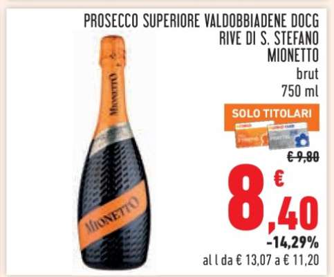 PROSECCO SUPERIORE VALDOBBIADENE DOCG RIVE DI S. STEFANO MIONETTO