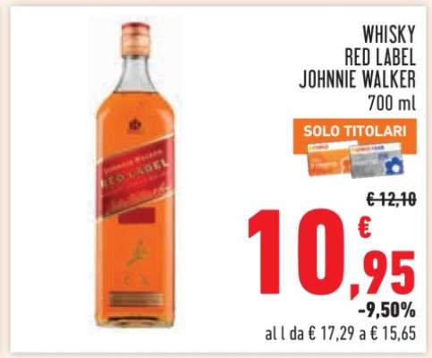 WHISKY RED LABEL JOHNNIE WALKER 700 ml