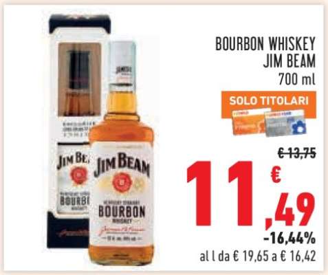 BOURBON WHISKEY JIM BEAM 700 ml