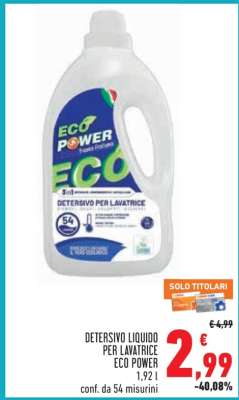 DETERSIVO LIQUIDO PER LAVATRICE ECO POWER