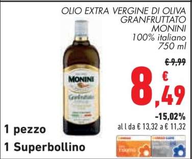 Olio Extra Vergine di Oliva GranFruttato Monini