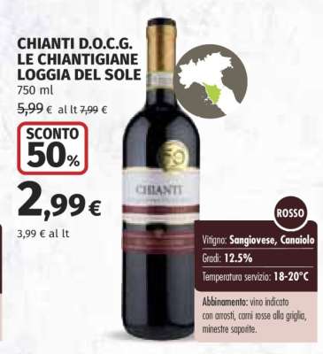 CHIANTI D.O.C.G. LE CHIANTIGIANE LOGGIA DEL SOLE
