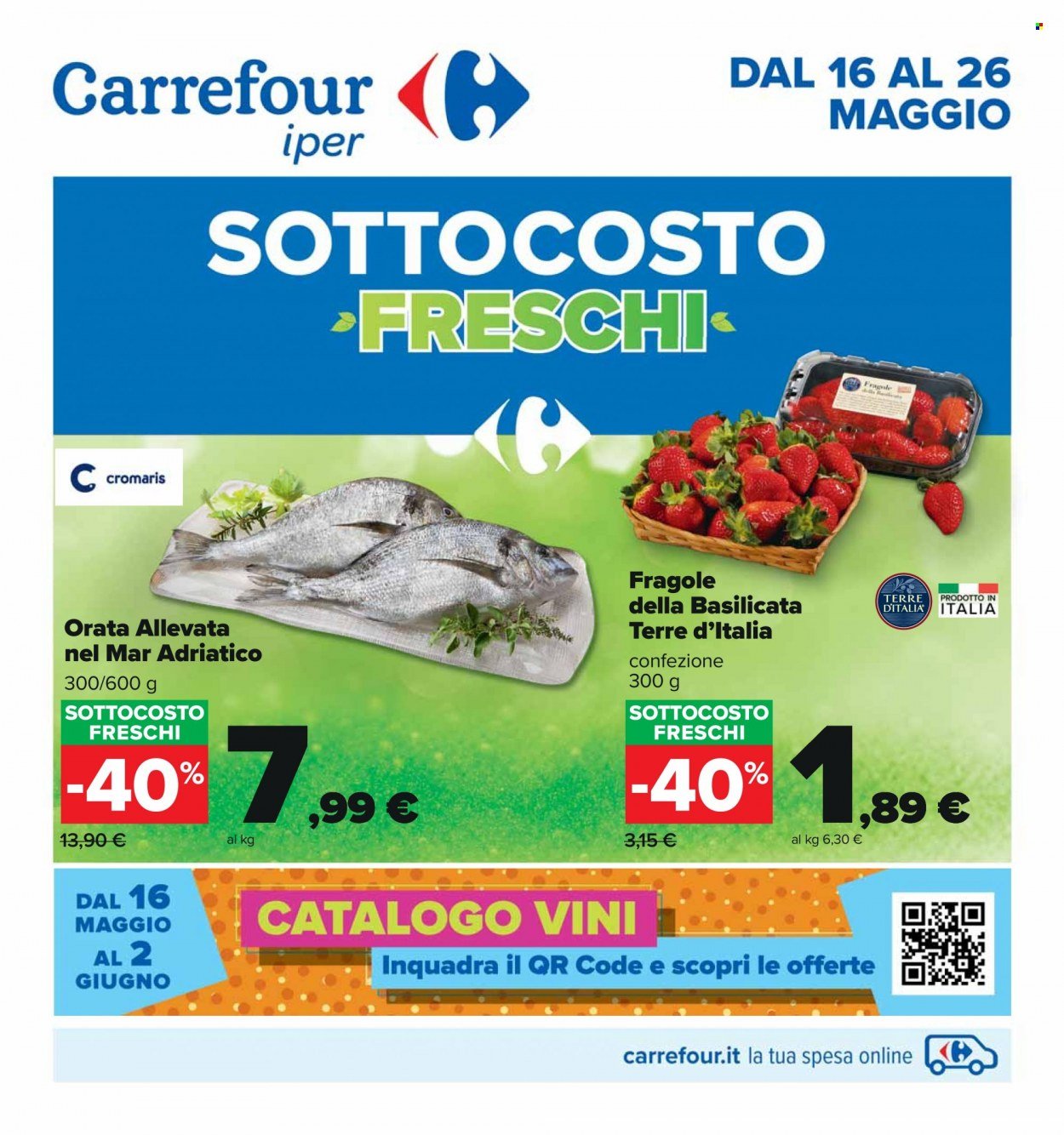 Volantino Carrefour - 16.5.2022 - 26.5.2022. Pagina 1.