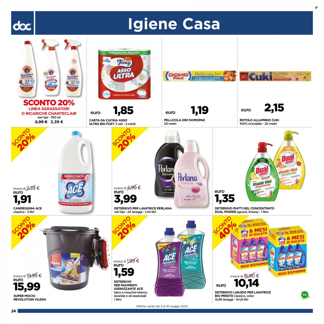 Volantino doc supermercati - 5.5.2022 - 18.5.2022. Pagina 24.