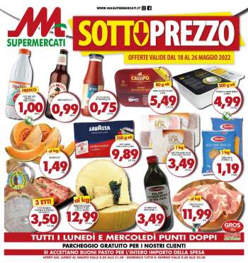 Volantino M.A. Supermercati - 18/5/2022 - 26/5/2022.