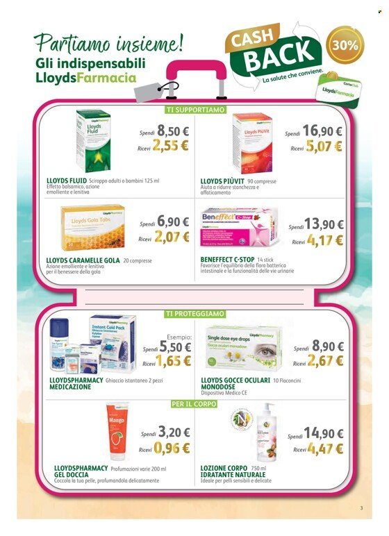 Volantino Lloyds Farmacia - 28.7.2022 - 24.8.2022. Pagina 3.
