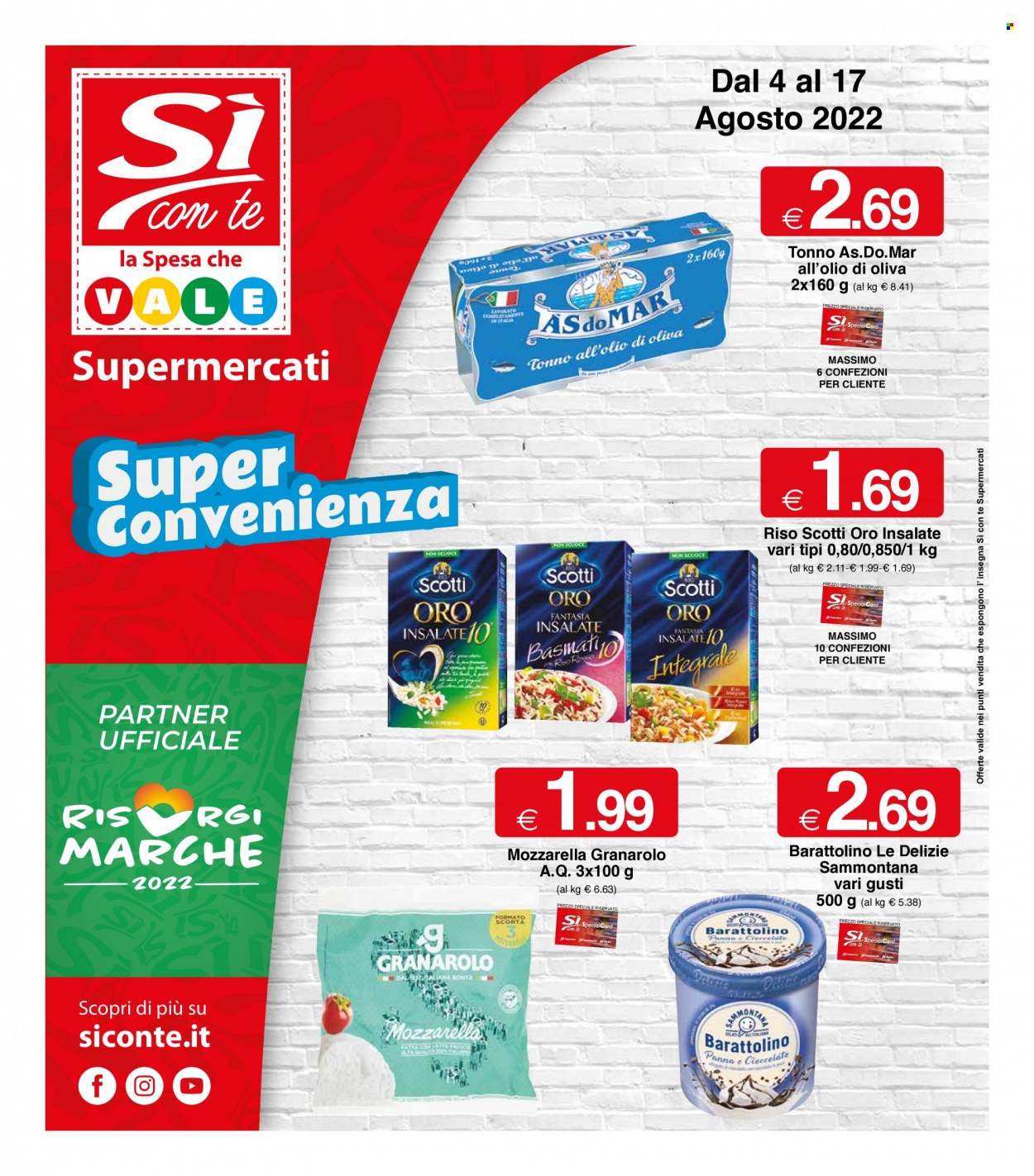 Volantino Si con te Supermercati - 4.8.2022 - 17.8.2022. Pagina 1.