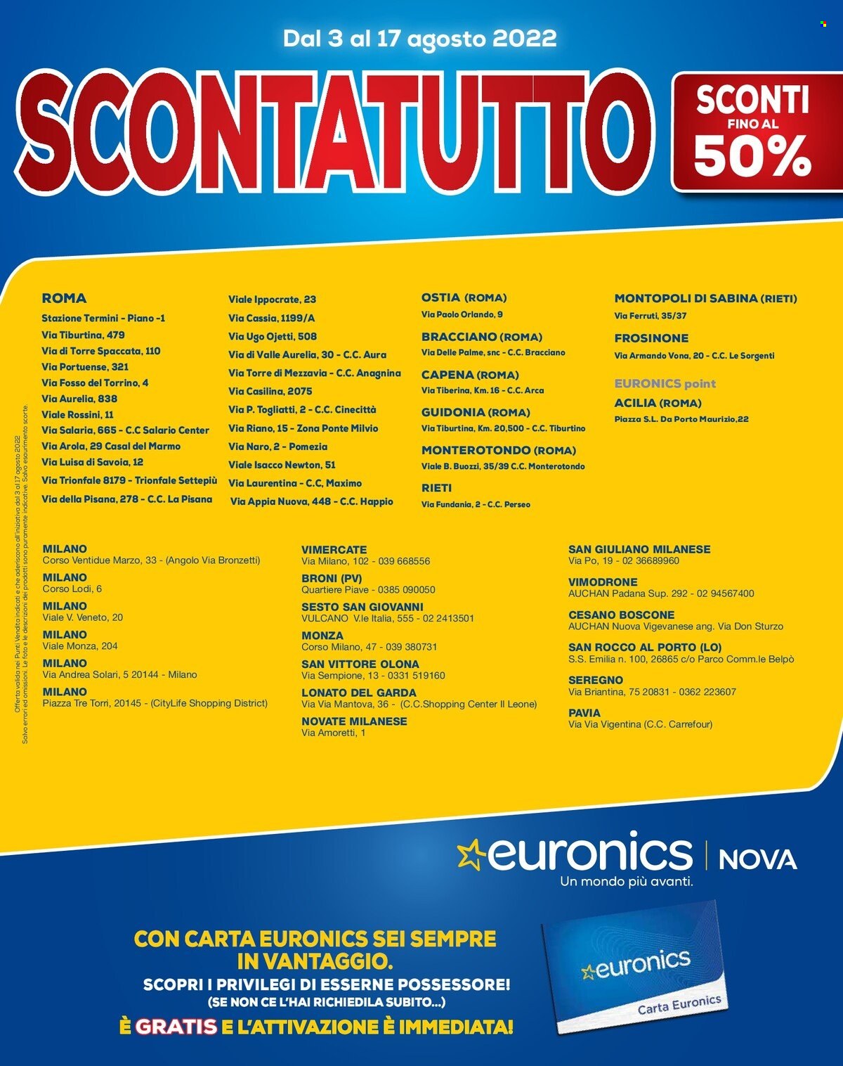 Volantino Euronics - 3.8.2022 - 17.8.2022. Pagina 27.