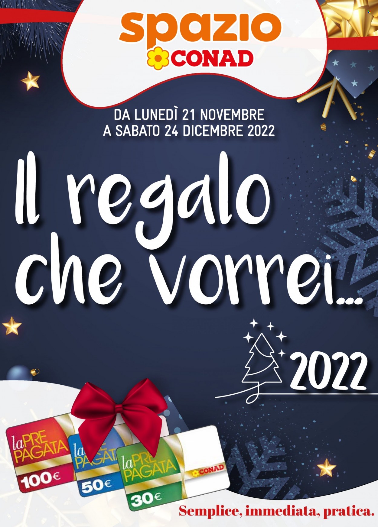 Volantino Conad - 21/11/2022 - 24/12/2022. Pagina 1.
