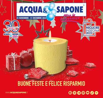 Volantino Acqua & Sapone - 23/11/2022 - 31/12/2022.