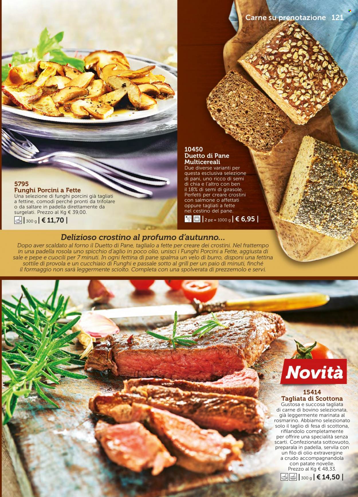 thumbnail - Volantino Bofrost - Prodotti in offerta - manzo, tagliata, scottona, formaggio, provola, crostini, olio di girasole. Pagina 6.
