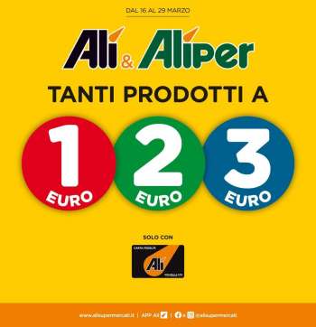 Volantino Alì Supermercati - Tanti prodotti a 1, 2, 3 euro