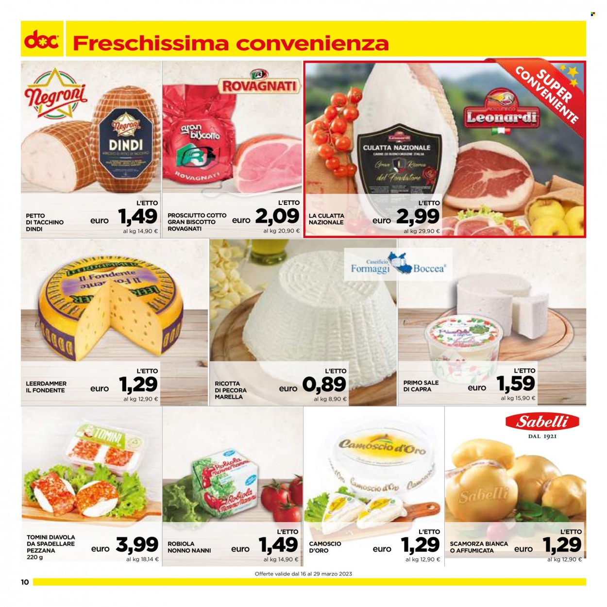 Volantino doc supermercati - 16.3.2023 - 29.3.2023. Pagina 10.
