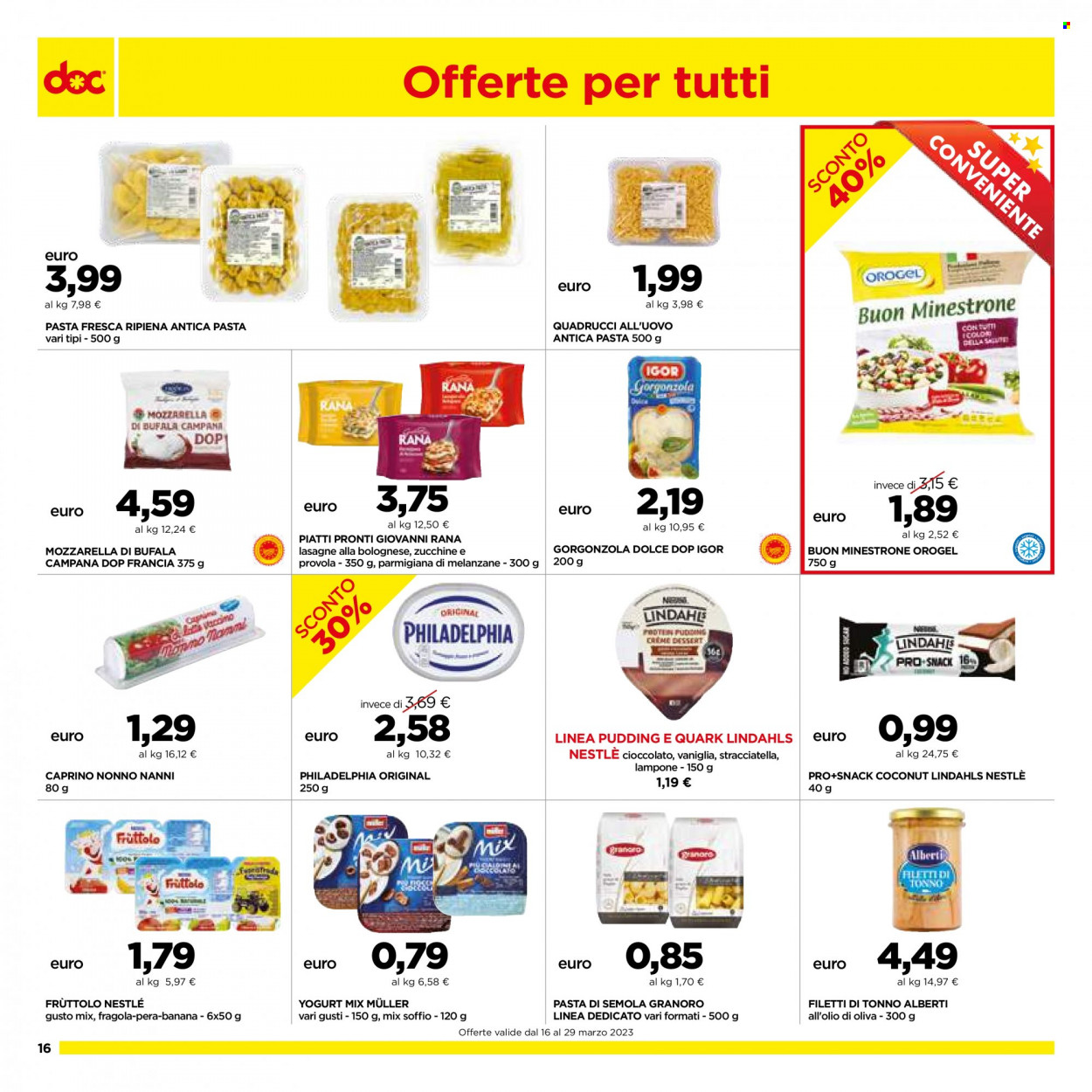 Volantino doc supermercati - 16.3.2023 - 29.3.2023. Pagina 16.