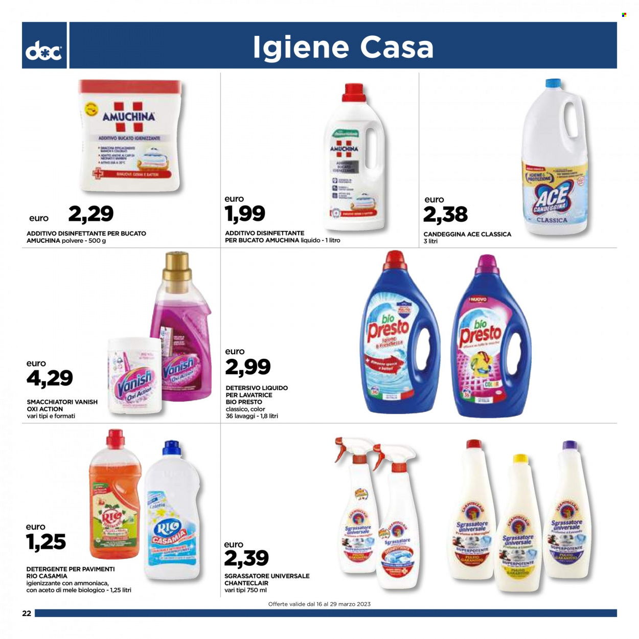 Volantino doc supermercati - 16.3.2023 - 29.3.2023. Pagina 22.