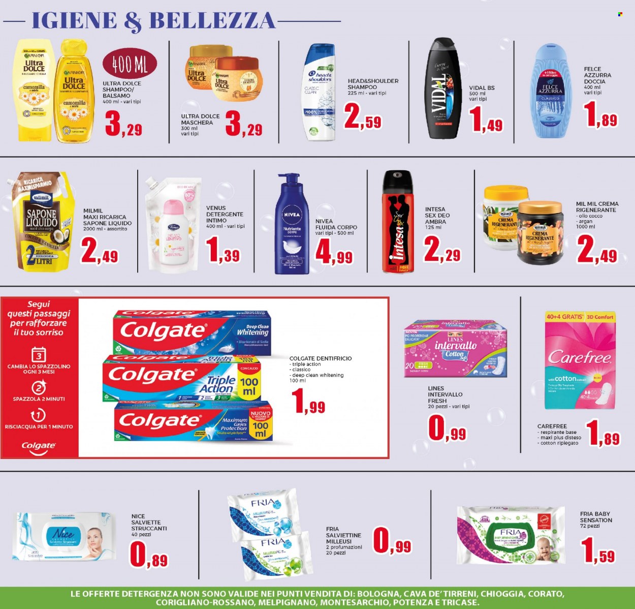 Volantino Happy Casa Store - 17/5/2023 - 4/6/2023 - Prodotti in offerta - detergente, spazzola, Felce Azzurra, spazzolino, maschera, doccia. Pagina 3.
