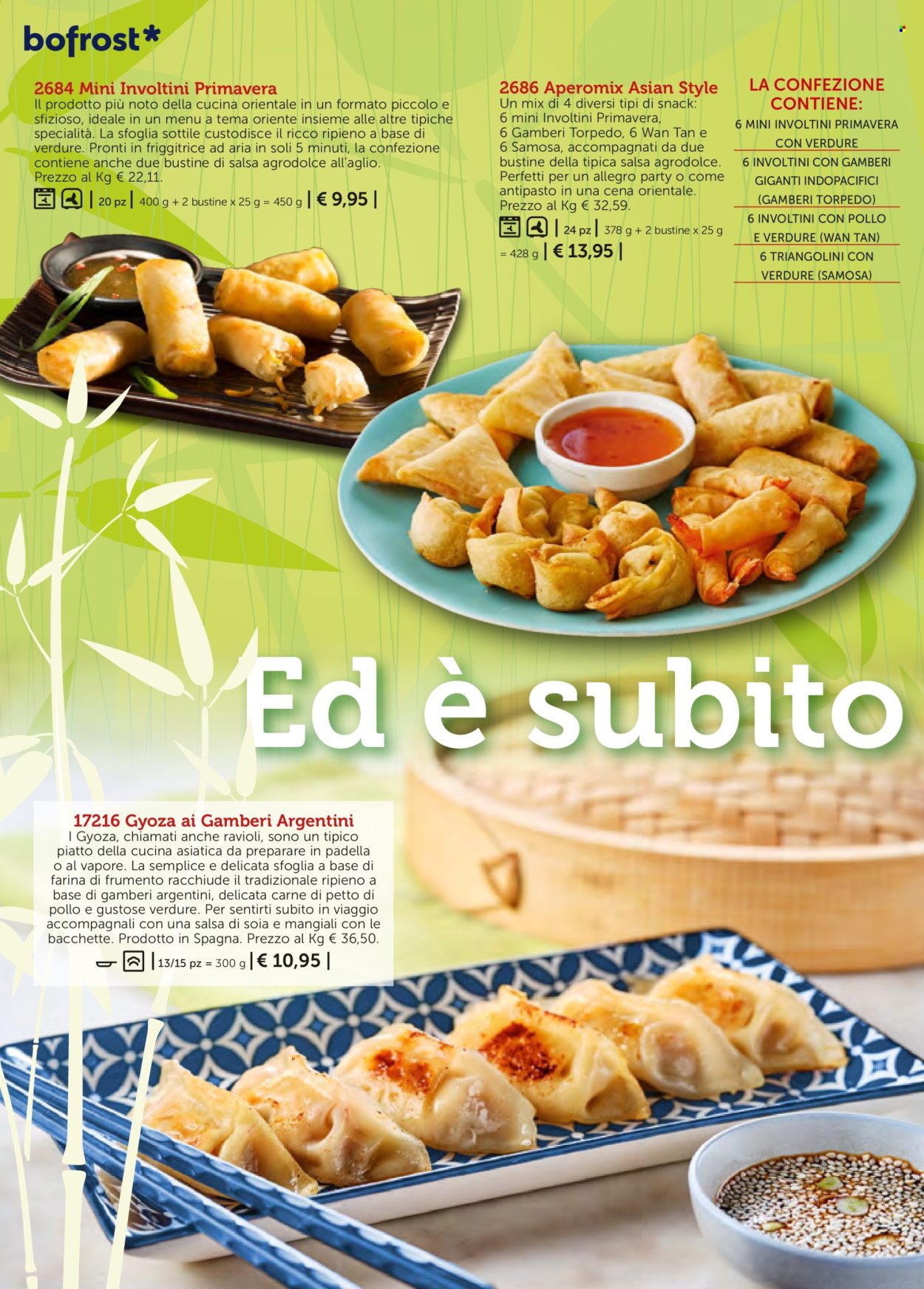 thumbnail - Volantino Bofrost - Prodotti in offerta - petto di pollo, gyoza, involtini, antipasto. Pagina 44.