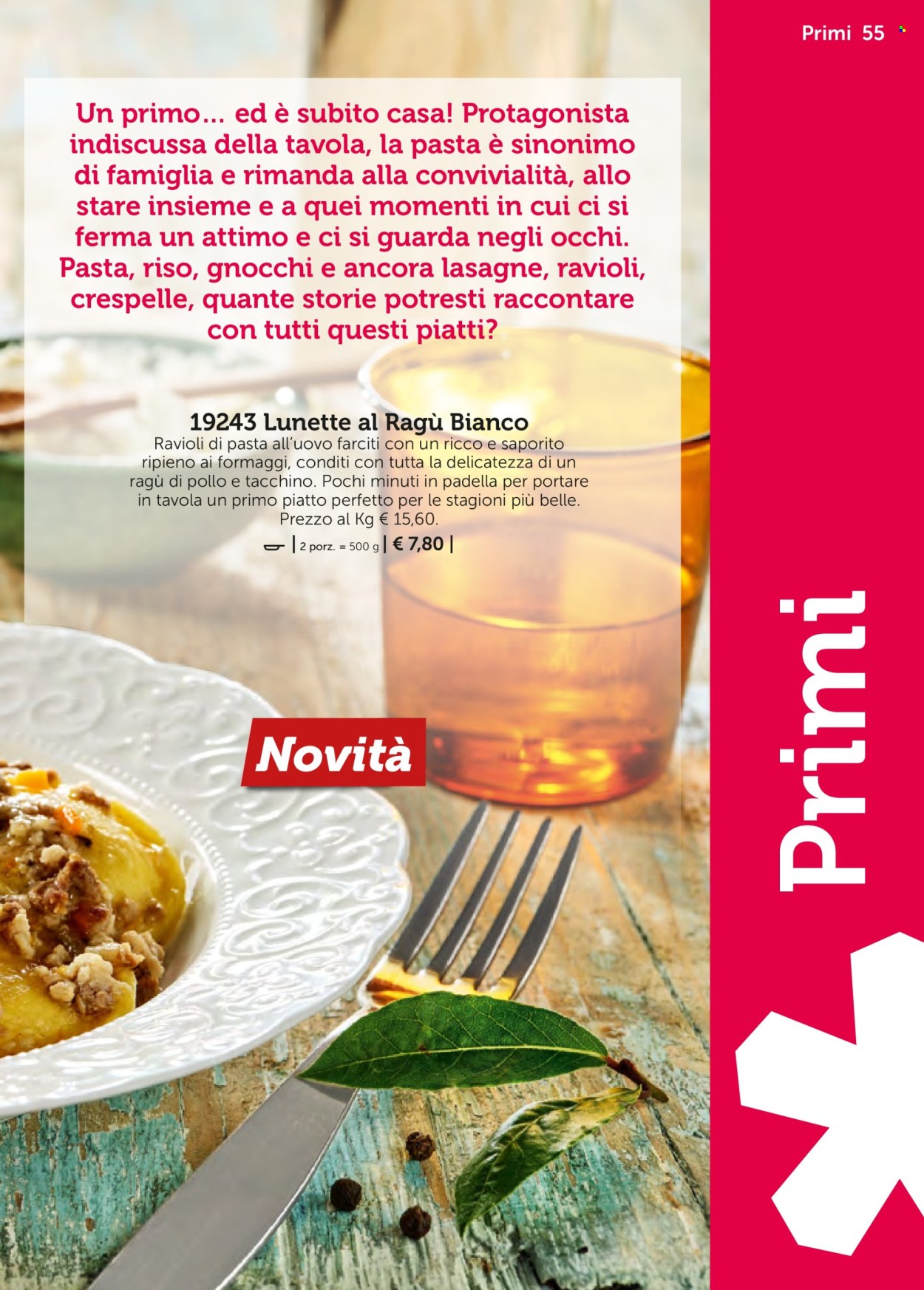 thumbnail - Volantino Bofrost - Prodotti in offerta - lasagne, crespelle, ragù, gnocchi. Pagina 55.