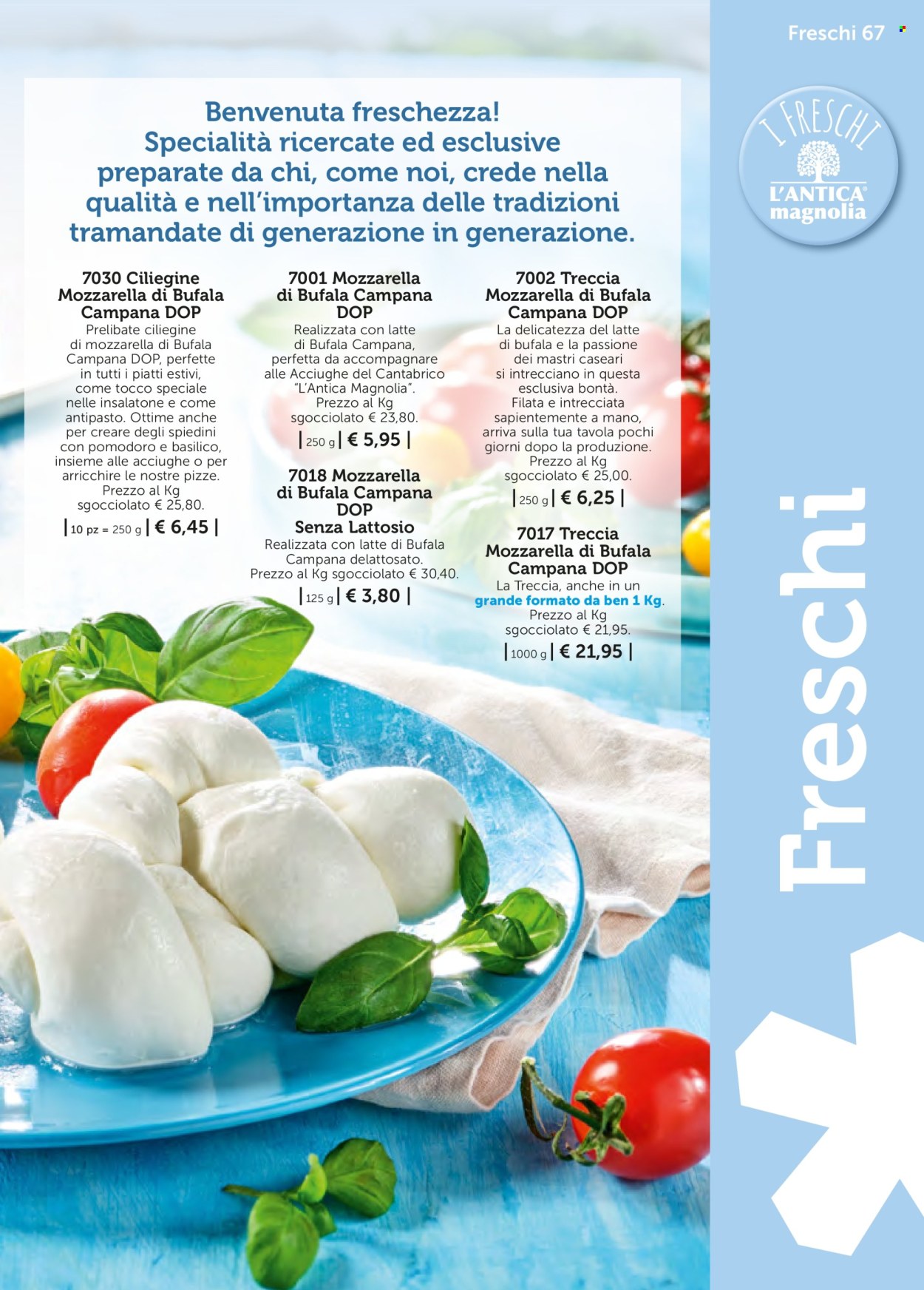 thumbnail - Volantino Bofrost - Prodotti in offerta - spiedini, antipasto, formaggio, mozzarella, bocconcini di mozzarella, mozzarella di bufala. Pagina 67.