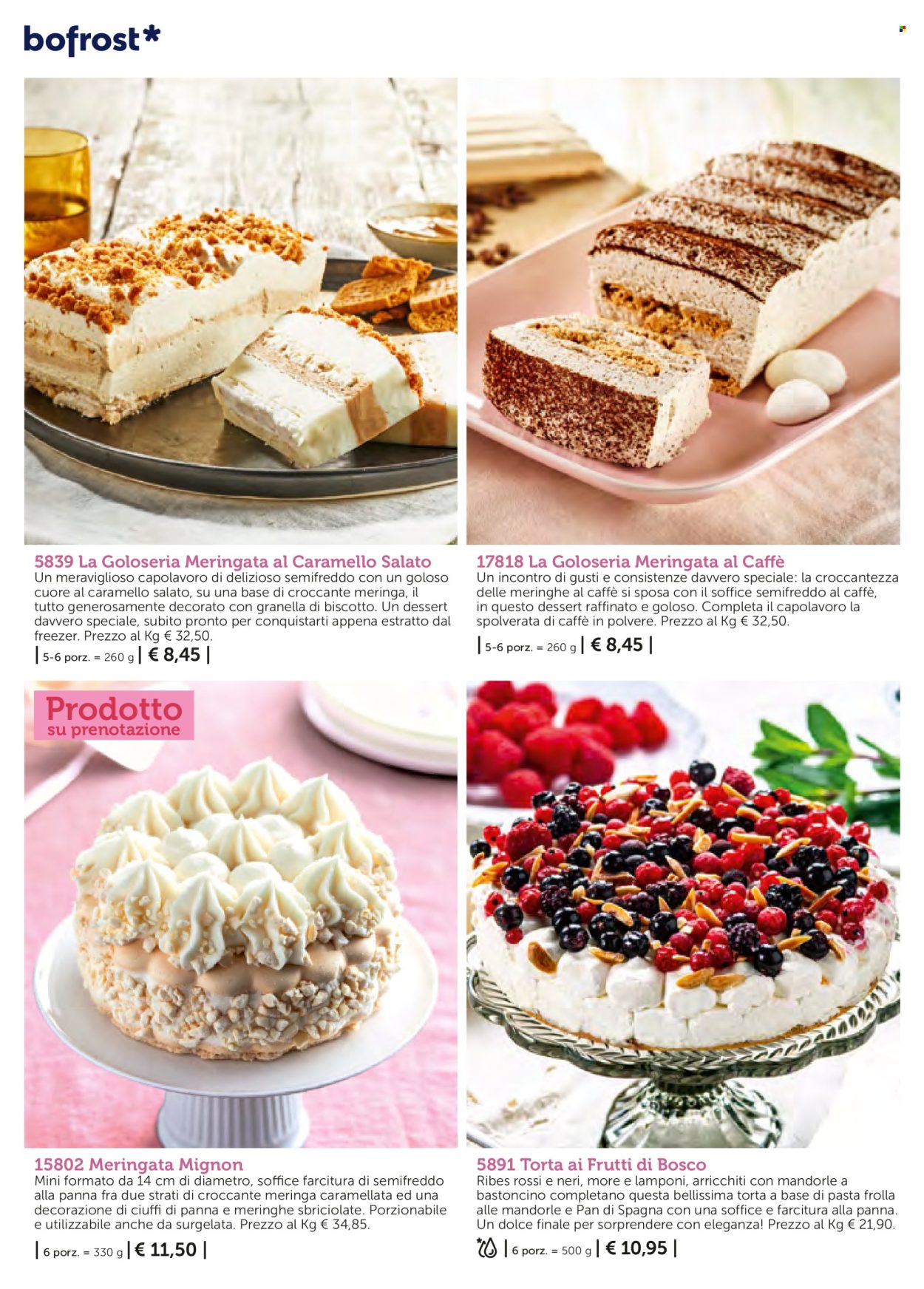 thumbnail - Volantino Bofrost - Prodotti in offerta - meringhe, pan di spagna, torta, pasta frolla, meringata, dolce. Pagina 124.
