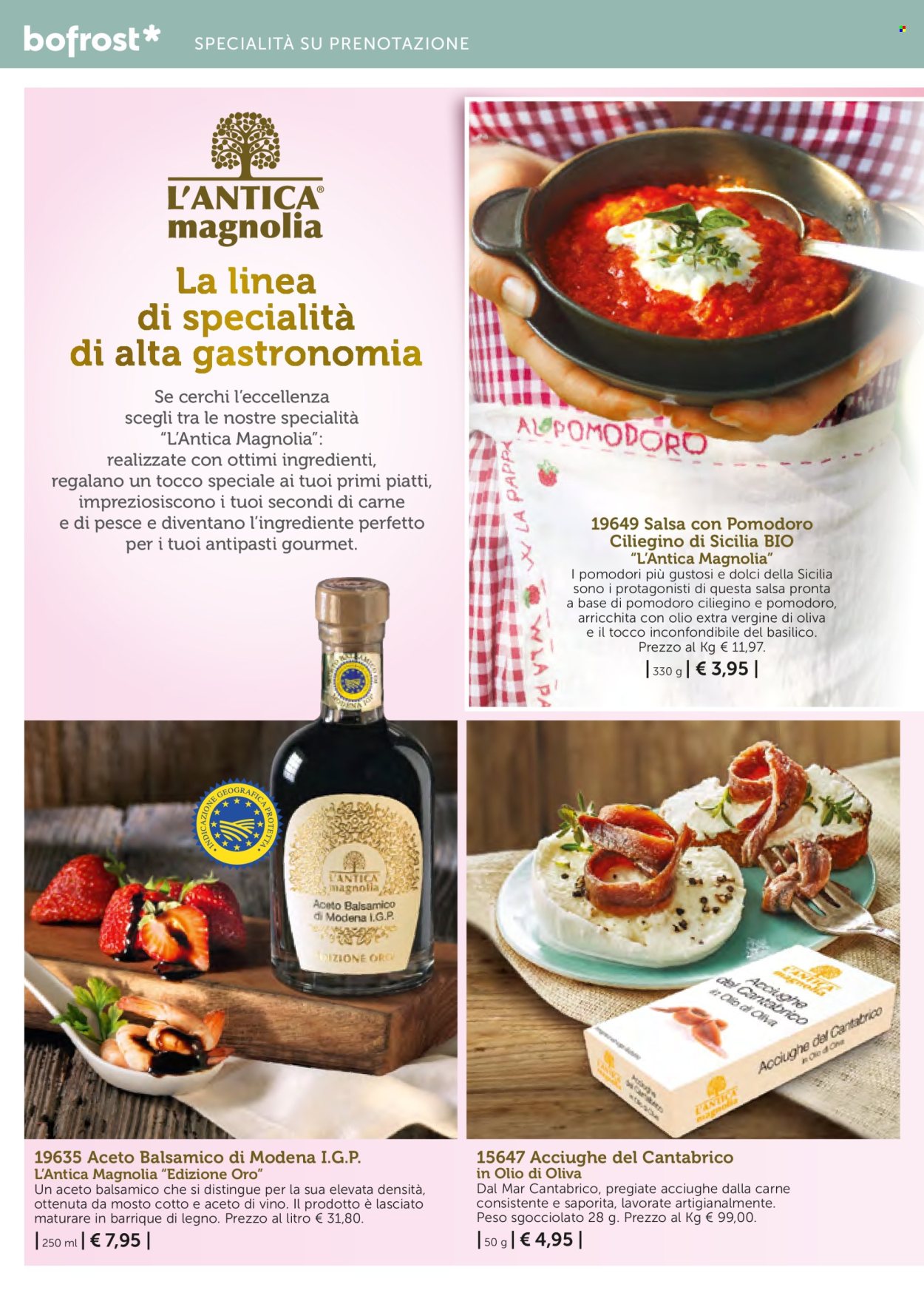 thumbnail - Volantino Bofrost - Prodotti in offerta - olio extra vergine di oliva, bevanda alcolica. Pagina 136.